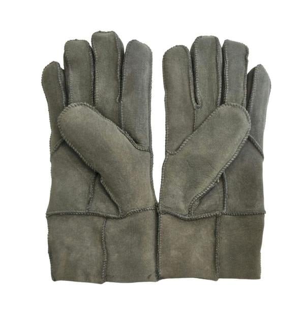 Infinity Leather Unisex Sheepskin Suede Gloves with Roll Up/Down Cuff