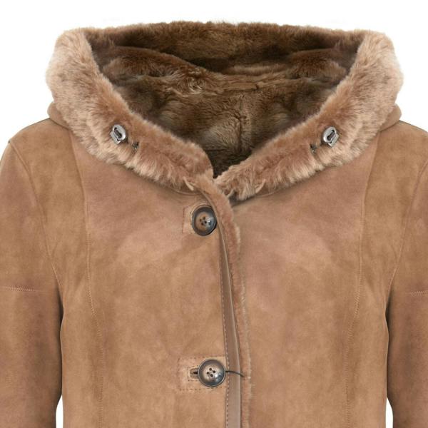 Infinity Leather Womens Suede Merino Sheepskin Parka Coat-Richmond