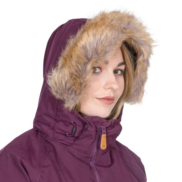 Trespass Womens/Ladies Celebrity Insulated Longer Length Fleece Lined Parka Jacket - Potent Purple