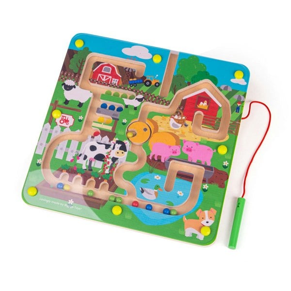 Farmyard Maze Puzzle | Wooden Puzzles | Bigjigs Toys