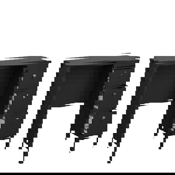 Furniture To Go Madrid Desk 3 drawers Matt Black