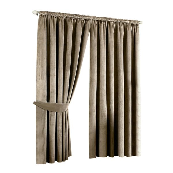 Riva Home Imperial Pencil Pleat Curtains - Taupe