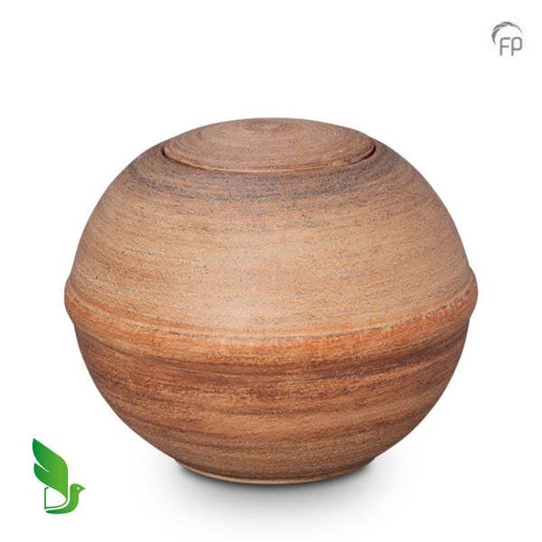 Memorials Direct Biodegradable Round Urn (Natural) - Adult