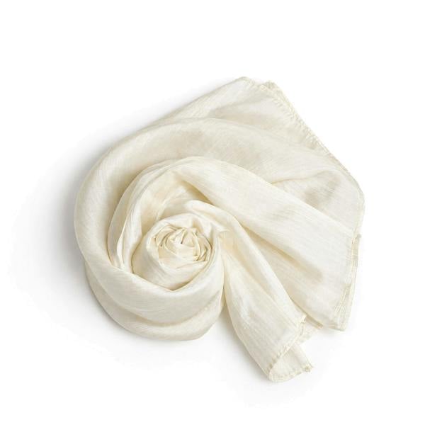 Oyster Silk Scarf – Hand-Dyed Mulberry Silk, Wedding & Bridal Wrap