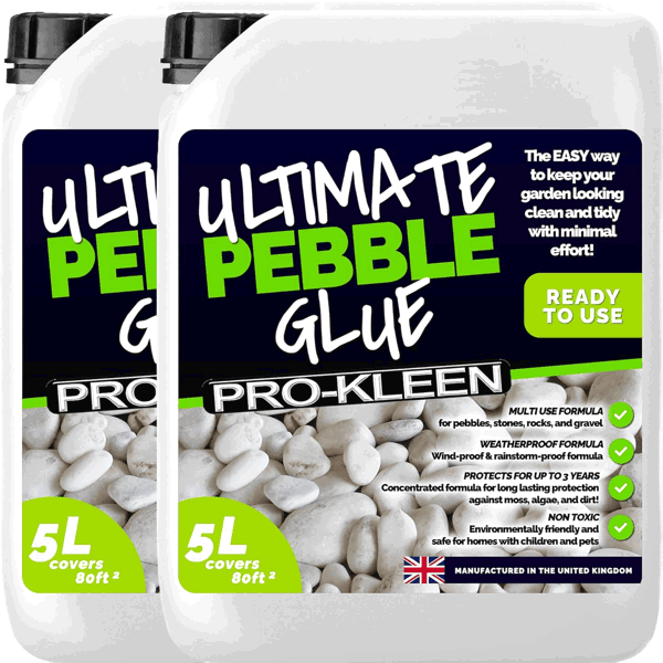 ProKleen Pro-Kleen Ultimate Pebble Glue 10L (Covers 160 ft2) Pebble Glue Binder For Gravel, Stones, Slate & Mulch