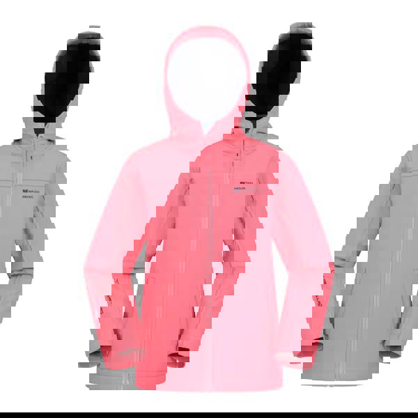 Mountain Warehouse Childrens/Kids Exodus Water Resistant Soft Shell Jacket - Bubblegum Pink - 