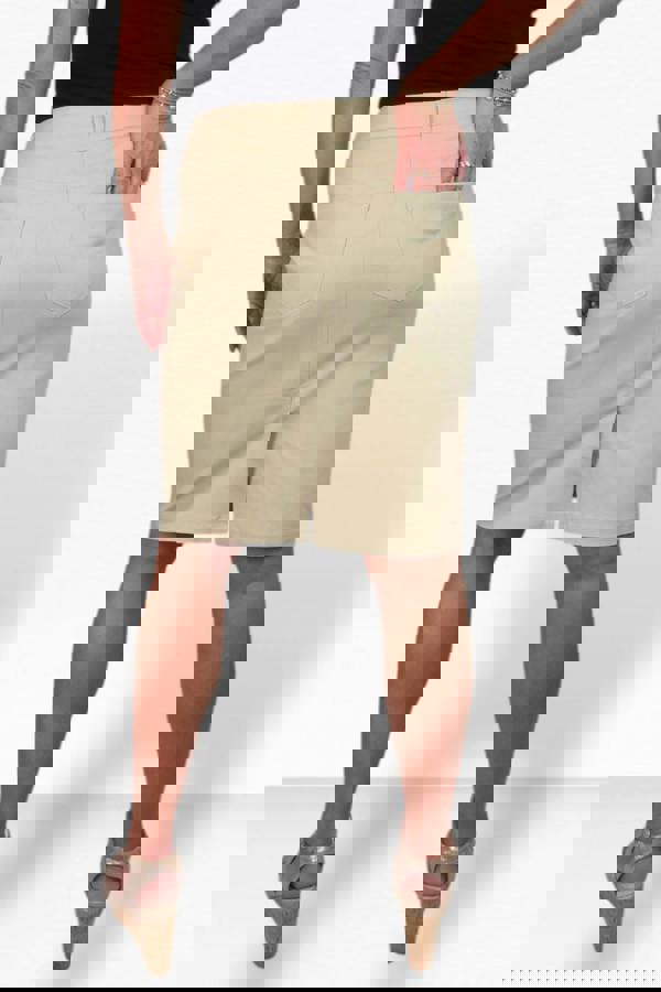 Paulo Due Women's Stretch Cotton Pencil Skirt Knee Length