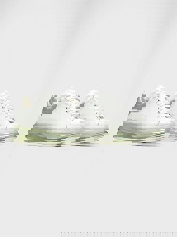 Alexander McQueen Oversized Sneaker White Gunmetal - Supplied FashionAlexander McQueen