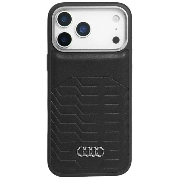 Audi GT Synthetic Leather Hardcase with MagSafe for iPhone 17 Pro Max 6.9" Black - AU-TPUPCMIP17PM-GT/D3-BK