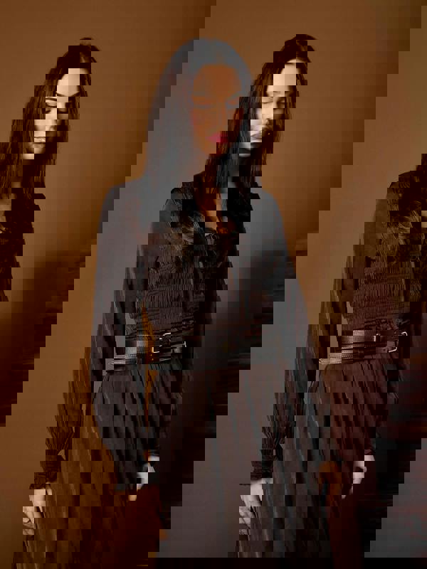 GWD Lydia Satin Chocolate Maxi Dress