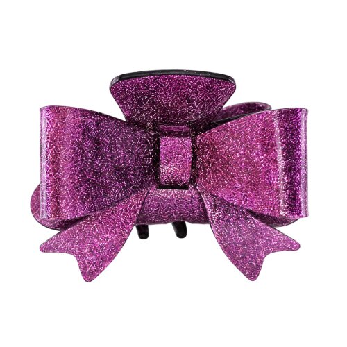 Gold Trip Purple Bow Claw Clip
