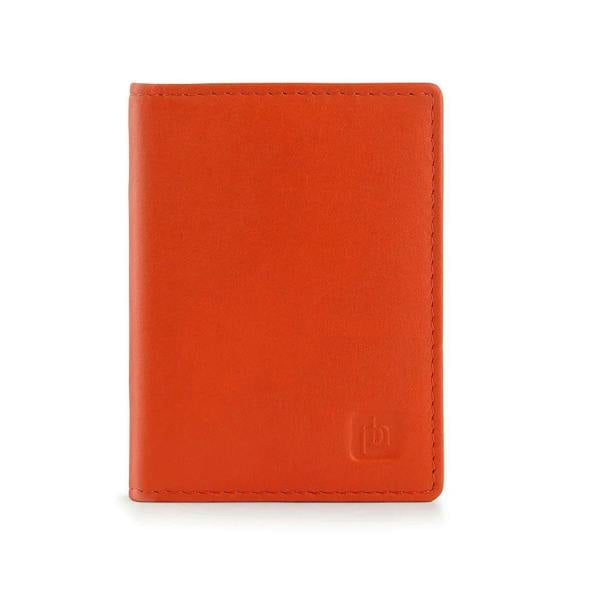 Leather Credit Card Holder Orange-1