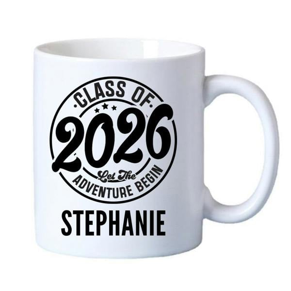 Personalised Let the Adventure Begin Class of 2026 Mug Gift | Graduation Gift
