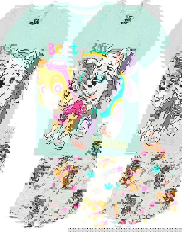 Paw Patrol Girls Blue Skye & Everest Short Sleeve Short Leg Pyjama Set