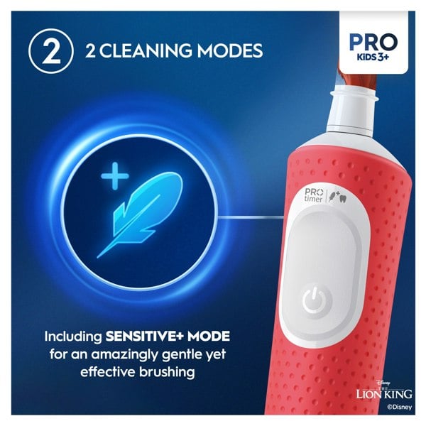 Oral-B Pro Kids Lion King Electric Toothbrush Designed By Braun - Red