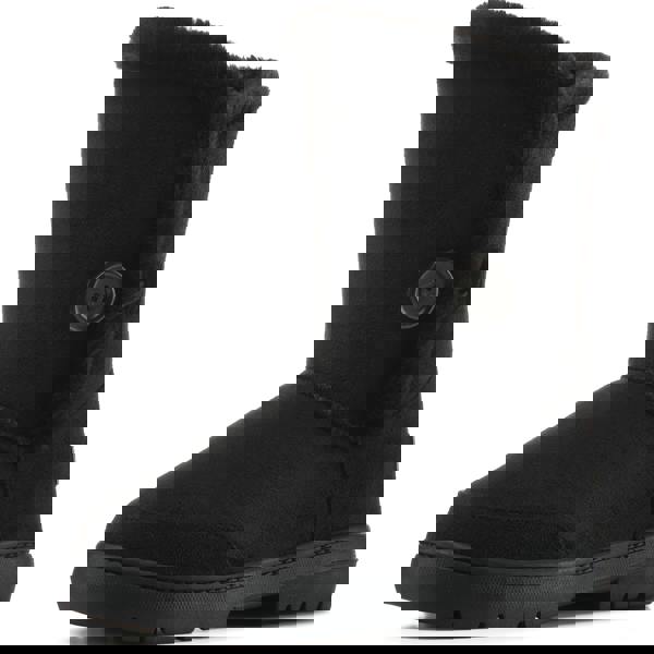 VIVA Freya: Womens Single Button Faux Fur Lining Mid-Calf Winter Boots