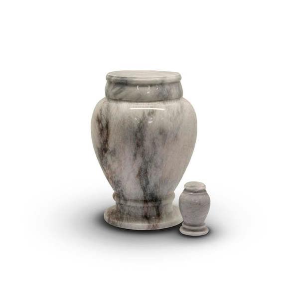 Memorials Direct Marble Urn (Mottled Grey) - Adult & Keepsake
