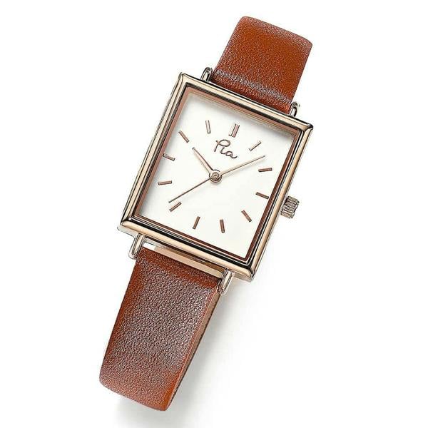 Pia Truly Timeless Tan Watch, Rose Gold-Tone Case with Tan Leather Strap
