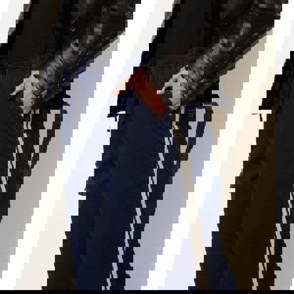 Blue Vanilla Stripe Trousers With Elasticated Waist