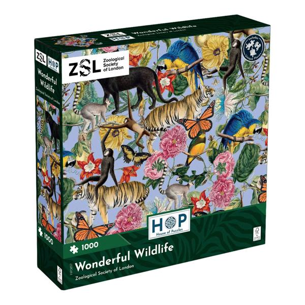The House of Puzzles ZSL Beautiful Beasts - 1000 Piece Jigsaw Puzzle