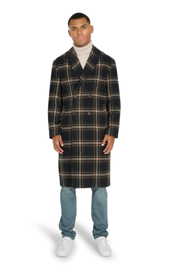 Harry Brown London Jacob Fashion Wool Coat - Check Print
