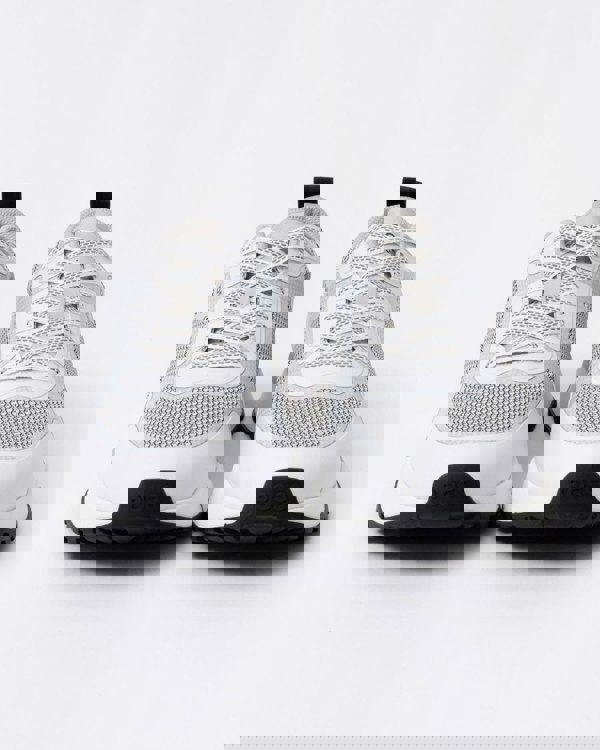 BOSS Orange Jonah Mixed-Material Trainers with Mesh Details and Branding - Open White 120