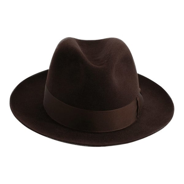 Gamble & Gunn 'Shirwell' Luxury Handmade Fur Felt Fedora - Brown