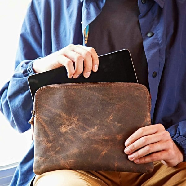 Paper High Buffalo Leather Tablet Case