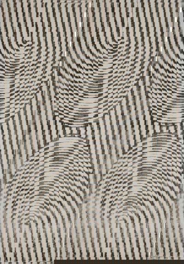 Zeo Deco Rug – Soft 3D Texture in Beige & Blue