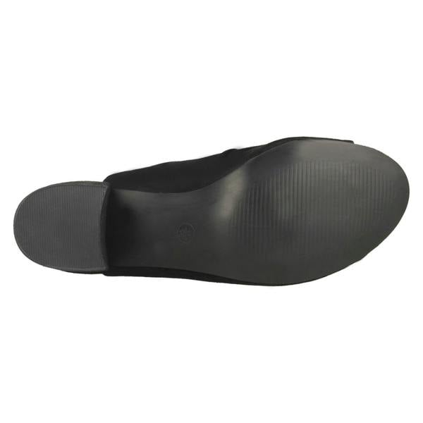 Anne Michelle Ladies Anne Michelle Mid Heel Rouched Vamp Mules