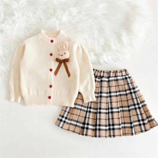 Cinda Bunny Cardigan and Skirt Set