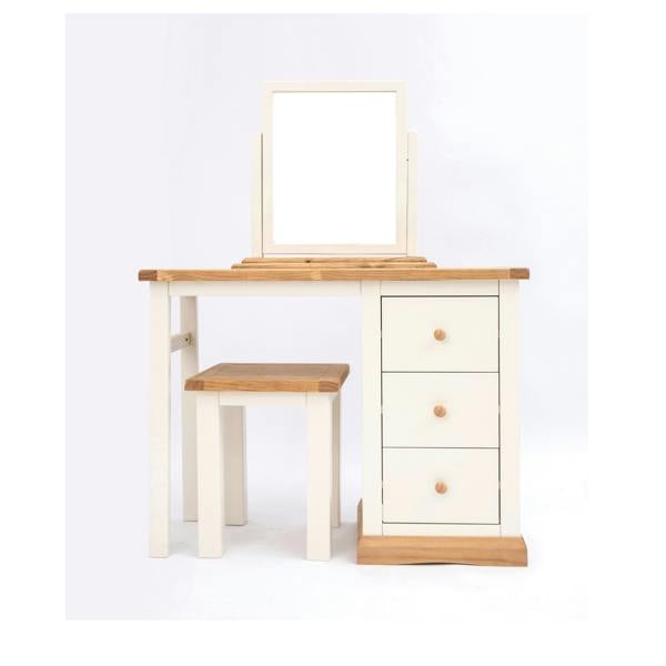 Trevi 3 Drawer Dressing Table Set Wood Knob