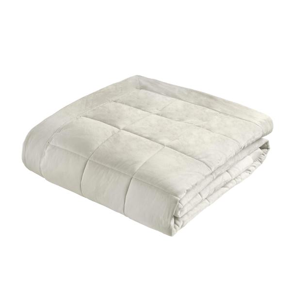 Catherine Lansfield Kingsley Matt Velvet Quilted Bedspread Cream