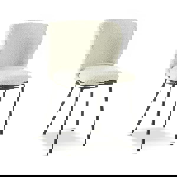 TRL Furniture Renzo Luxe Bouclé Chairs in Cloud White
