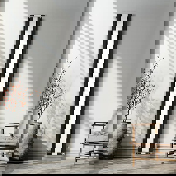 Monstershop Oval Mirror Radiator - 1800mm x 380mm - Black