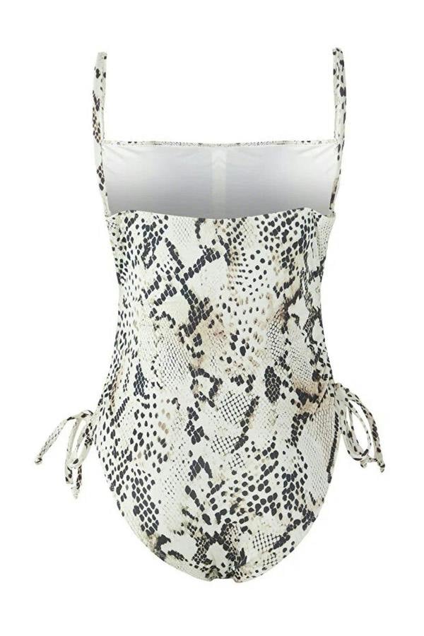 WOVCOR Tunnel Square Neck Covered Brazilian Swimsuit