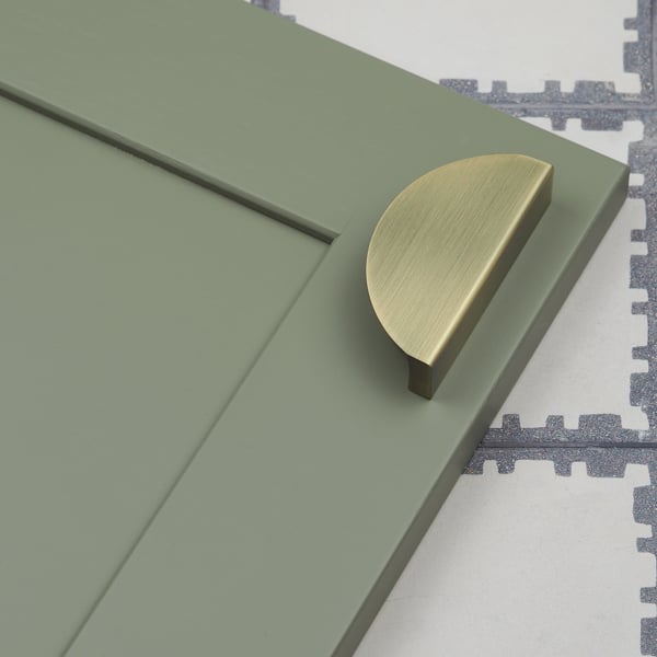 Handle & Home 64mm Antique Brass Half Moon Handle