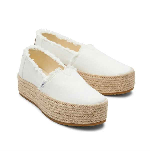 TOMS Valencia Canvas Women's White Espadrilles