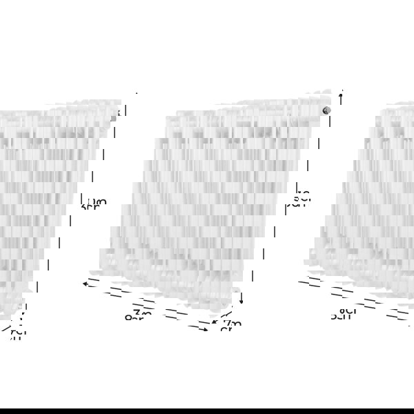 Monstershop Traditional 2 Column Radiator - 300 x 832mm - White