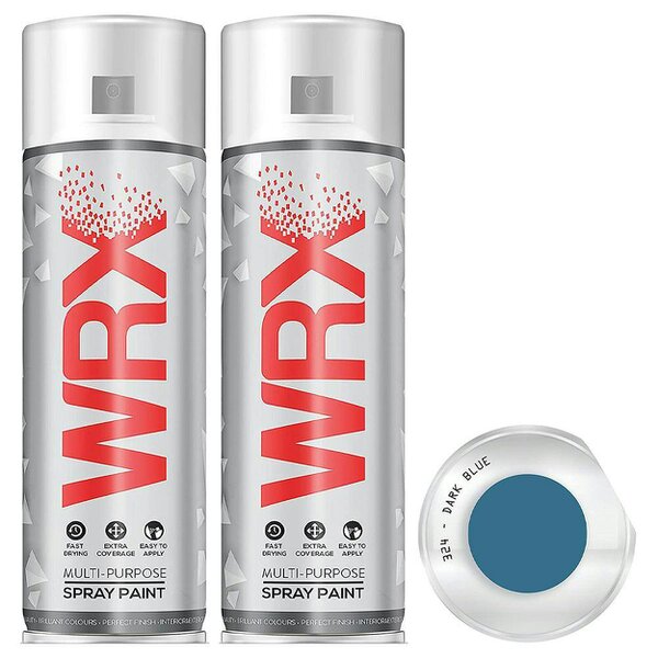 WRX 2X WRX Flat Dark Blue Spray Paint 400ml