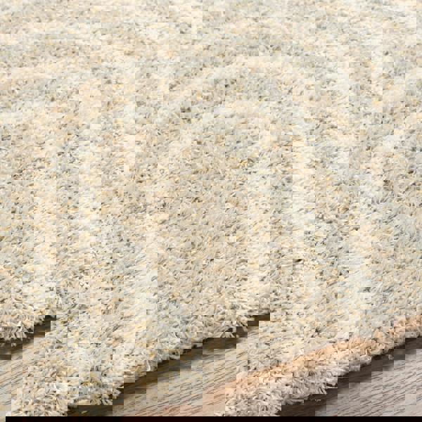 Livabliss Urban Shag-Modern Beige Ivory Cream Green Soft Plush Pile Rug