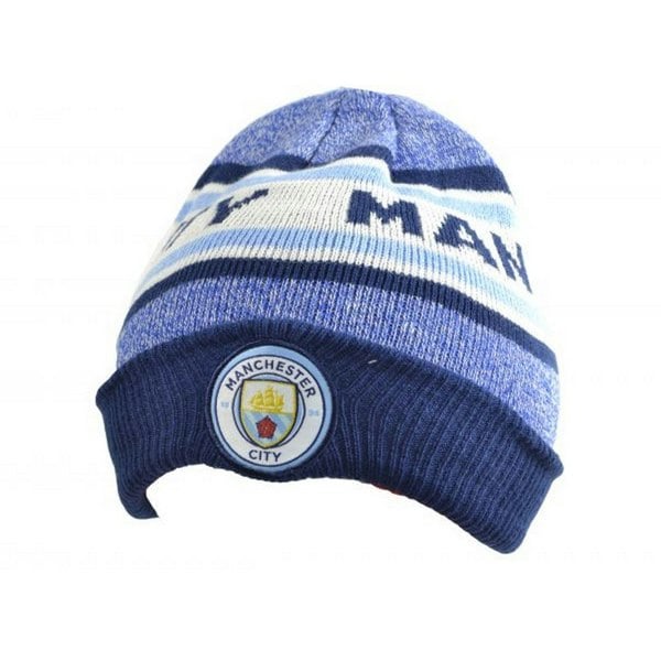 Manchester City FC Unisex Adult Beanie - Navy/White