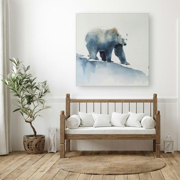 Warren Reed Polar Bear Watercolour Canvas