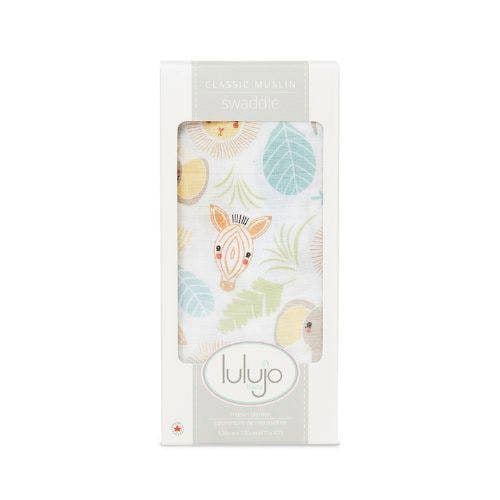 Lulujo - Large Muslin Swaddle - Jungle Safari