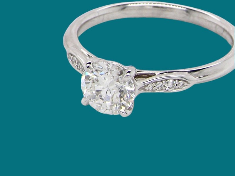 A platinum diamond ring