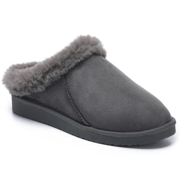VIVA Polar Womens Faux Suede Clog Style House Slippers – Shearling-Lined