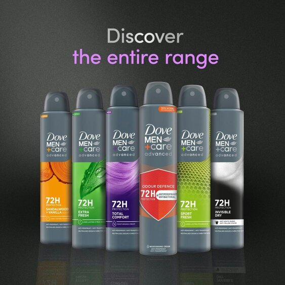 Dove Men+Care Antiperspirant Deodorant Total Comfort, 72H Protection 200ml 6Pack