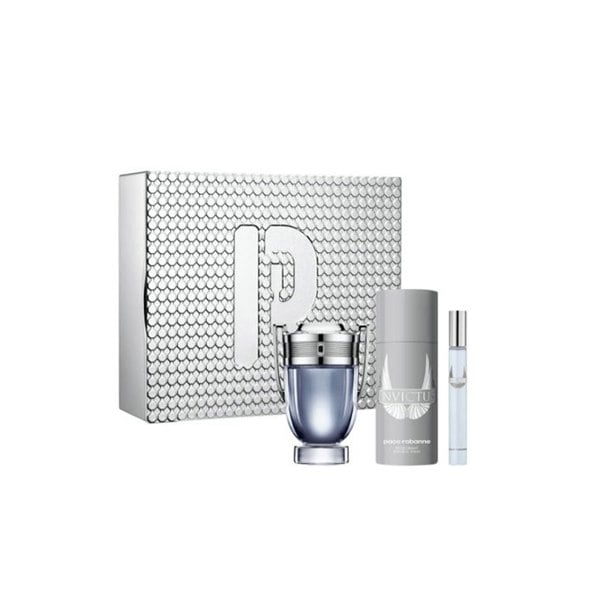 Paco Rabanne Men's Aftershave Paco Rabanne Invictus Eau de Toilette Men's Aftershave Gift Set Spray (100ml) with Deodorant & 10ml EDT