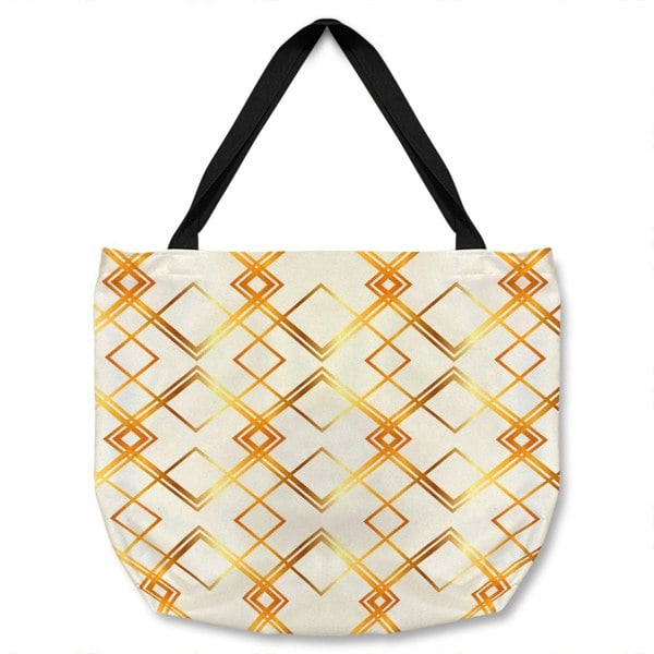 Benjamin Tate Design Geometric Golden Pattern Tote bag