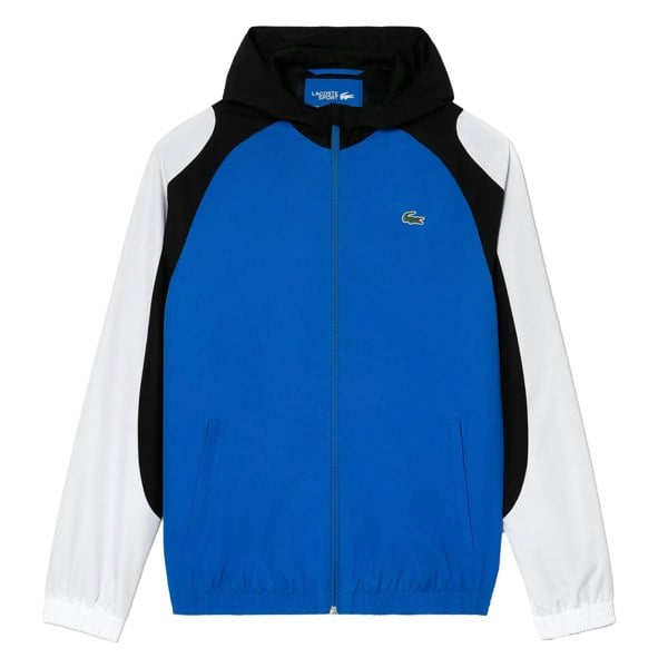 Lacoste Mens Sport Colour Block Tennis Jacket - White/Blue/Black